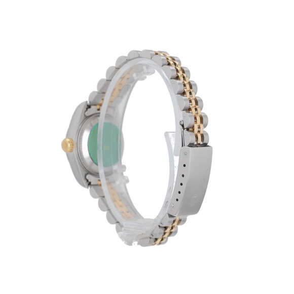 Rolex Ladies Datejust 26mm Two-Tone Ivory Pyramid Dial Fluted Jubilee 69173 main image 6